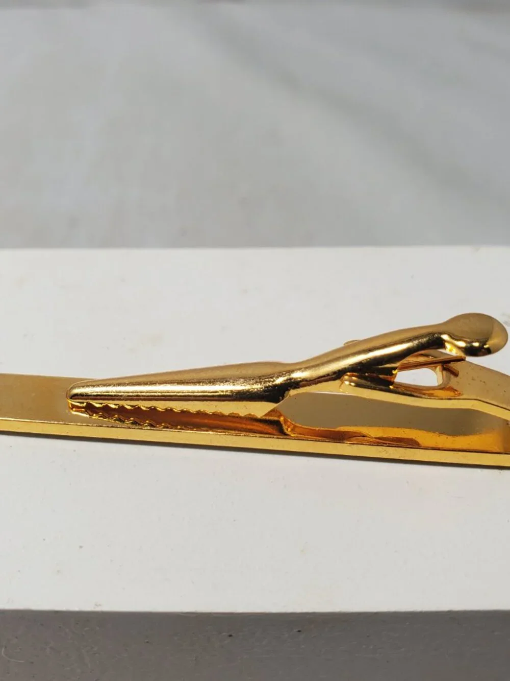 Men's Gold-Tone & Black Formal 3-Piece Set: Tie Slide & Cufflinks